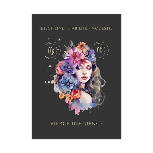 Poster Astrologique Vierge - "Eleonore, Femme Vierge"