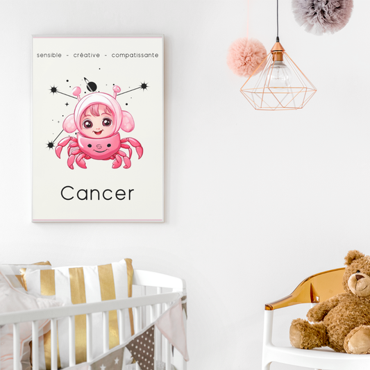 Poster Baby Girl BEIGE - Cancer
