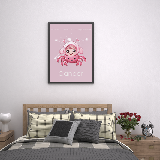 Poster Baby Girl ROSE - Cancer