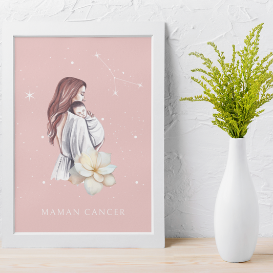 Poster Maman Cancer et son bébé fille