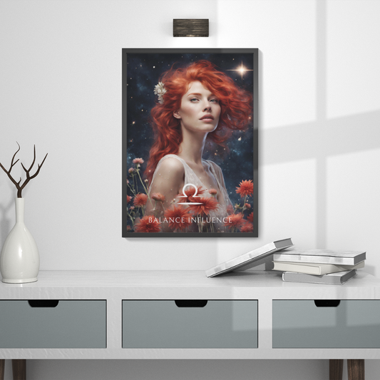 Poster Astrologique Balance - Ruby, Femme Balance