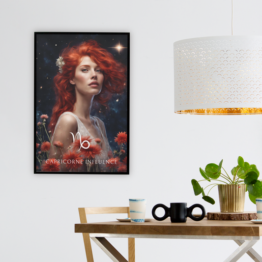 Poster Astrologique Capricorne - Ruby, Femme Capricorne