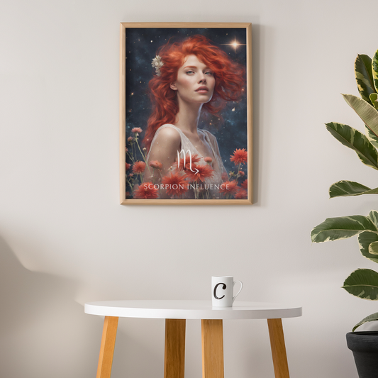 Poster Astrologique Scorpion - Ruby, Femme Scorpion