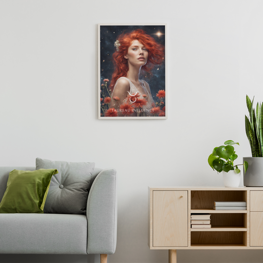 Poster Astrologique Taureau - Ruby, Femme Taureau