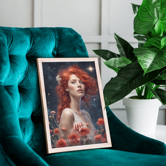 Poster Astrologique Vierge - Ruby, Femme Vierge