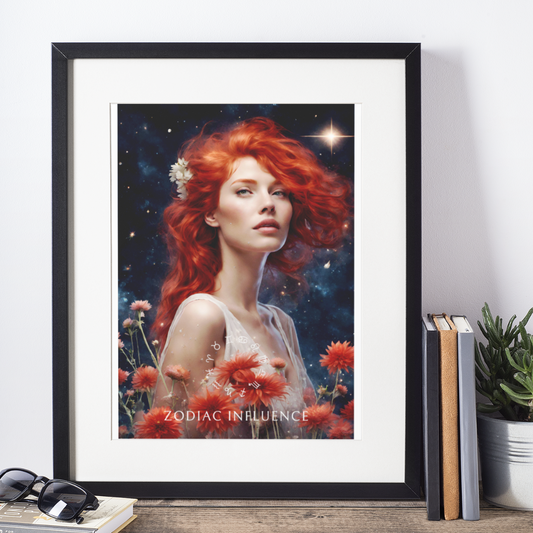 Poster Astrologique Zodiac Influence - Ruby