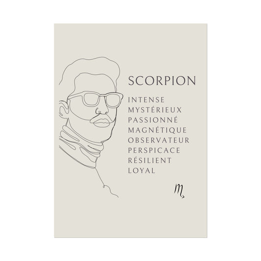 Poster Homme Scorpion