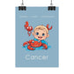 Poster Baby Boy BLEU - Cancer