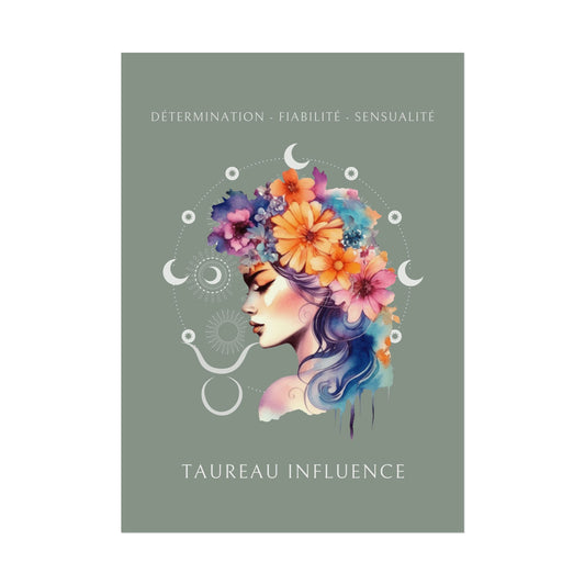 Poster Astrologique Taureau - "Léa, Femme Taureau"