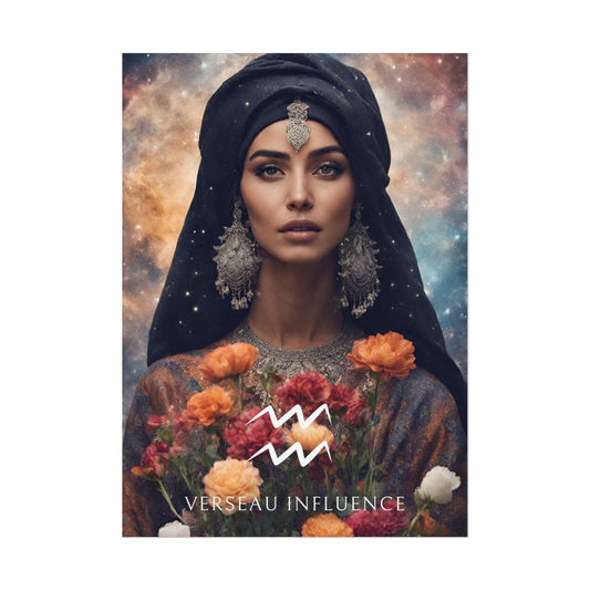 Poster Astrologique Verseau - Nawal, Femme Verseau