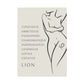 Poster Femme Lion