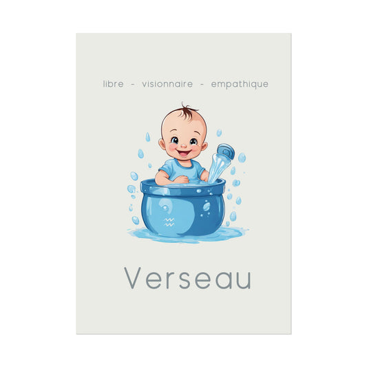 Poster Baby Boy BEIGE - Verseau