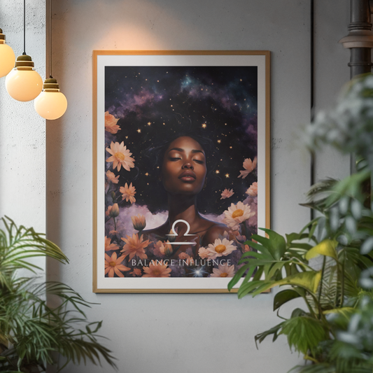 Poster Astrologique Balance - Imani, Femme Balance