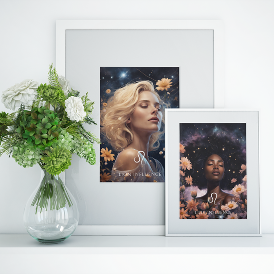 Poster Astrologique Lion - Imani, Femme Lion