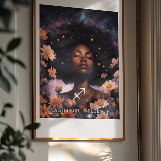 Poster Astrologique Sagittaire - Imani, Femme Sagittaire