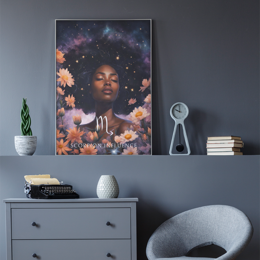 Poster Astrologique Scorpion - Imani, Femme Scorpion