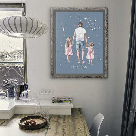 Poster Papa Lion et ses filles