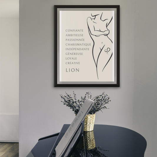 Poster Femme Lion