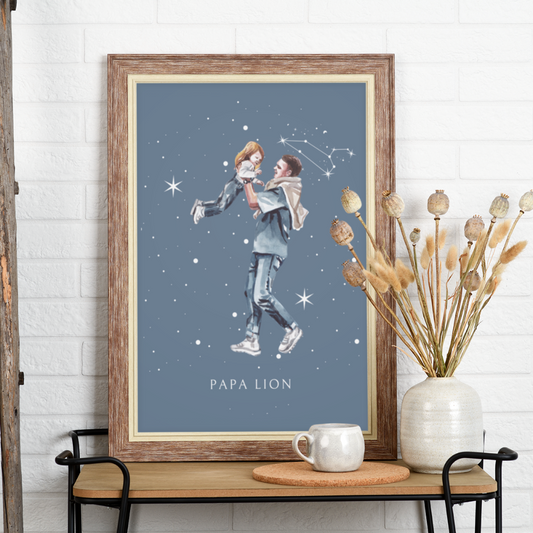 Poster Papa Lion et sa fille