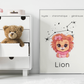 Poster Baby Girl BEIGE - Lion