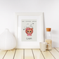 Poster Baby Girl BEIGE - Lion