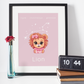 Poster Baby Girl ROSE - Lion