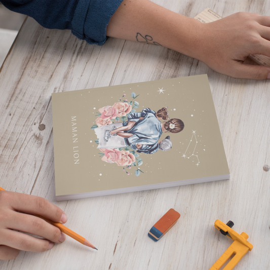Carnet Maman Lion avec son fils et sa fille
