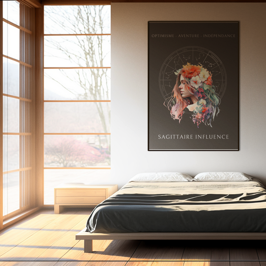 Poster Astrologique Sagittaire - "Fanny, Femme Sagittaire"