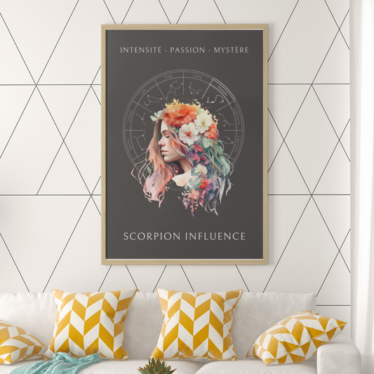 Poster Astrologique Scorpion - "Fanny, Femme Scorpion"