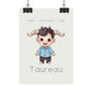 Poster Baby Boy BEIGE - Taureau