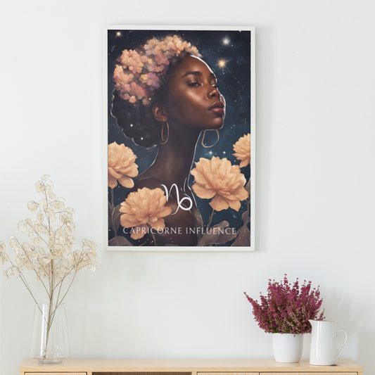 Poster Astrologique Capricorne - Aria, Femme Capricorne