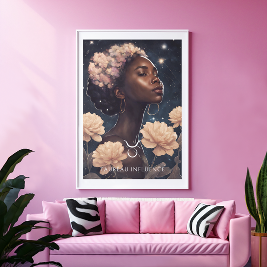Poster Astrologique Taureau - Aria, Femme Taureau