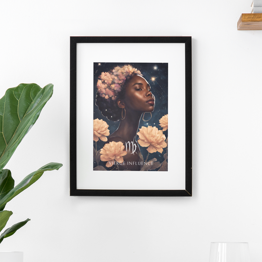 Poster Astrologique Vierge - Aria, Femme Vierge