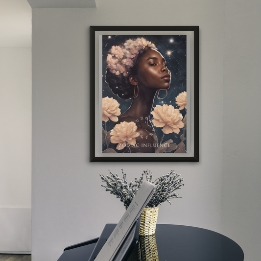 Poster Astrologique Zodiac Influence - Aria