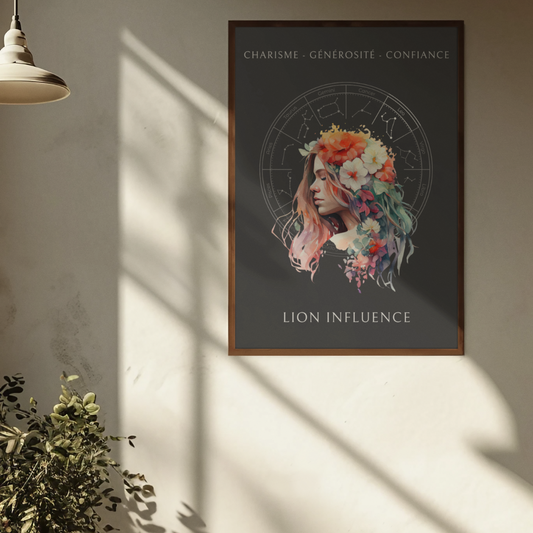 Poster Astrologique Lion - "Fanny, Femme Lion"