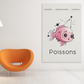 Poster Baby Girl BEIGE - Poissons