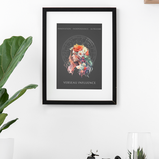 Poster Astrologique Verseau - "Fanny, Femme Verseau"