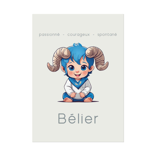 Poster Baby Boy BEIGE - Bélier