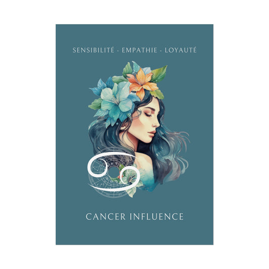 Poster Astrologique Cancer - "Aurélie, Femme Cancer"