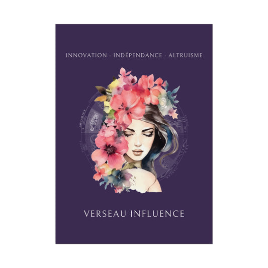 Poster Astrologique Verseau - "Iris, Femme Verseau"
