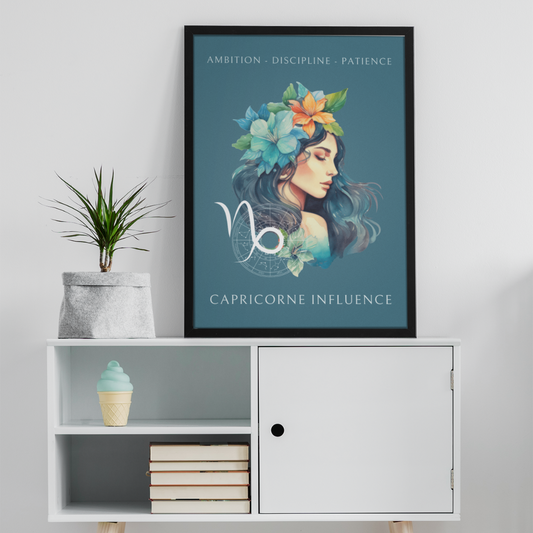 Poster Astrologique Capricorne - "Aurélie, Femme Capricorne"