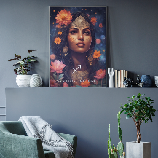 Poster Astrologique Sagittaire - Lakshmi, Femme Sagittaire