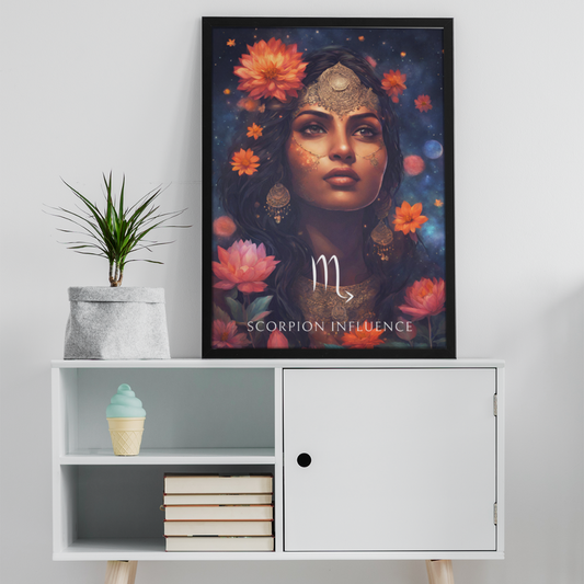 Poster Astrologique Scorpion - Lakshmi, Femme Scorpion