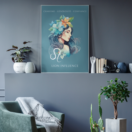 Poster Astrologique Lion - "Aurélie, Femme Lion"