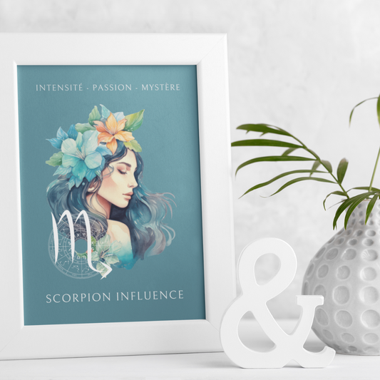Poster Astrologique Scorpion - "Aurélie, Femme Scorpion"