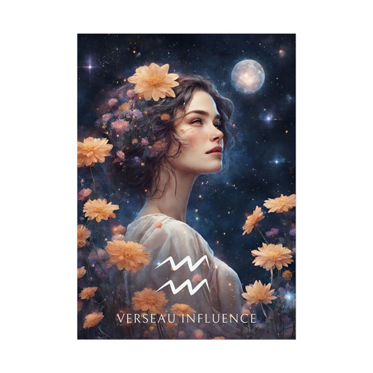 Poster Astrologique Verseau - Sophie, Femme Verseau