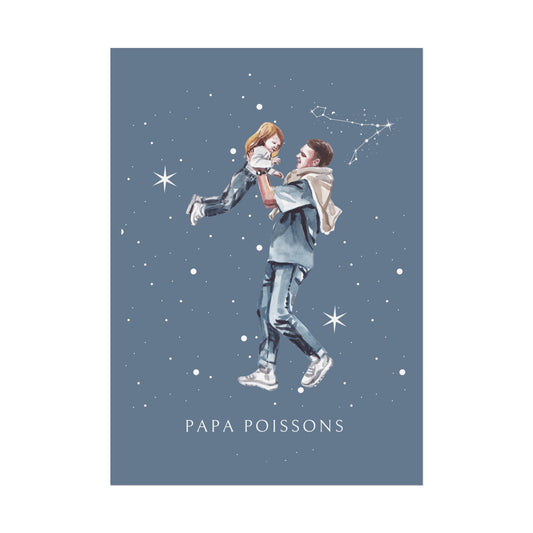 Poster Papa Poissons et sa fille