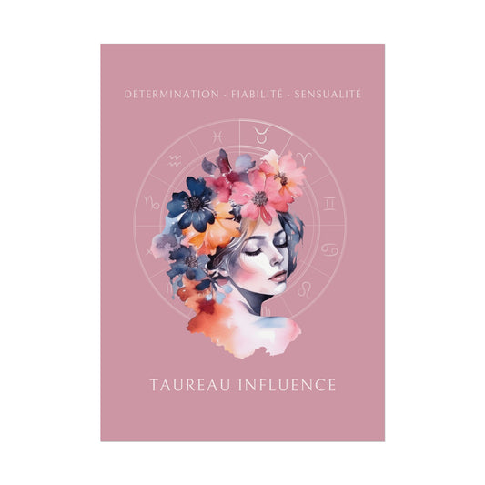 Poster Astrologique Taureau - "Christine, Femme Taureau"