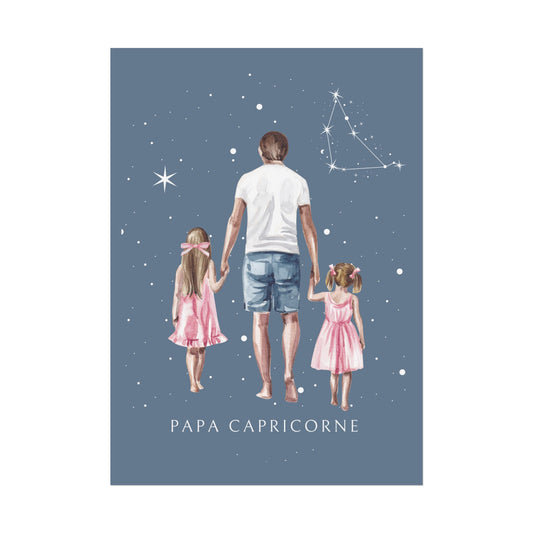 Poster Papa Capricorne et ses filles