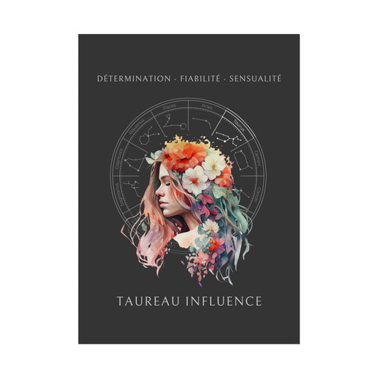 Poster Astrologique Taureau - "Fanny, Femme Taureau"